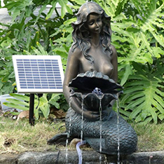 casting bronze life size garden mermaid water fountain
